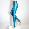 Cyan Wet Look Stirrup Leggings