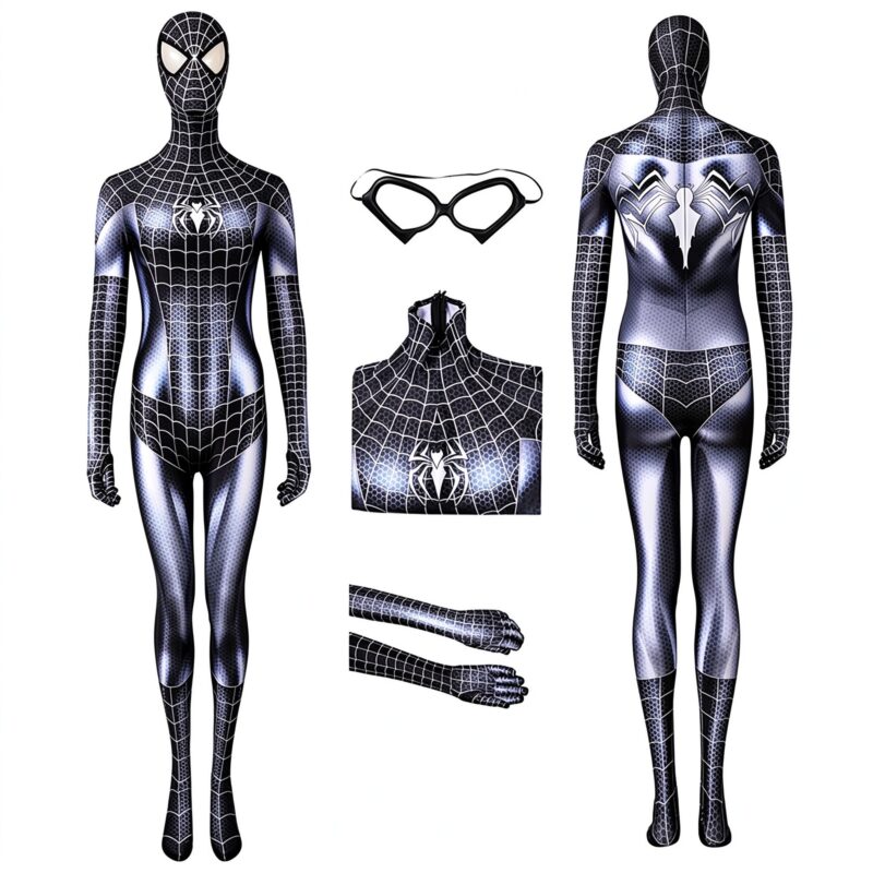 Spider Girls Jumpsuit Venom Black Cat Woman Cosplay Costume