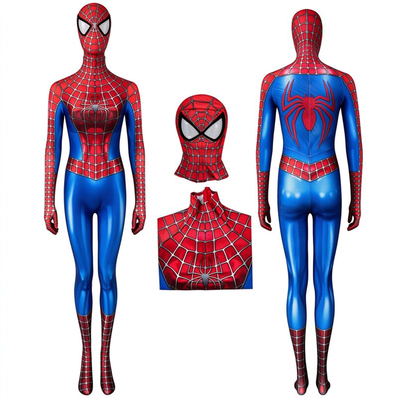 Female Spider-Man Tobey Maguire Jumpsuit – Classic Peter Parker Cosplay Suit for Women