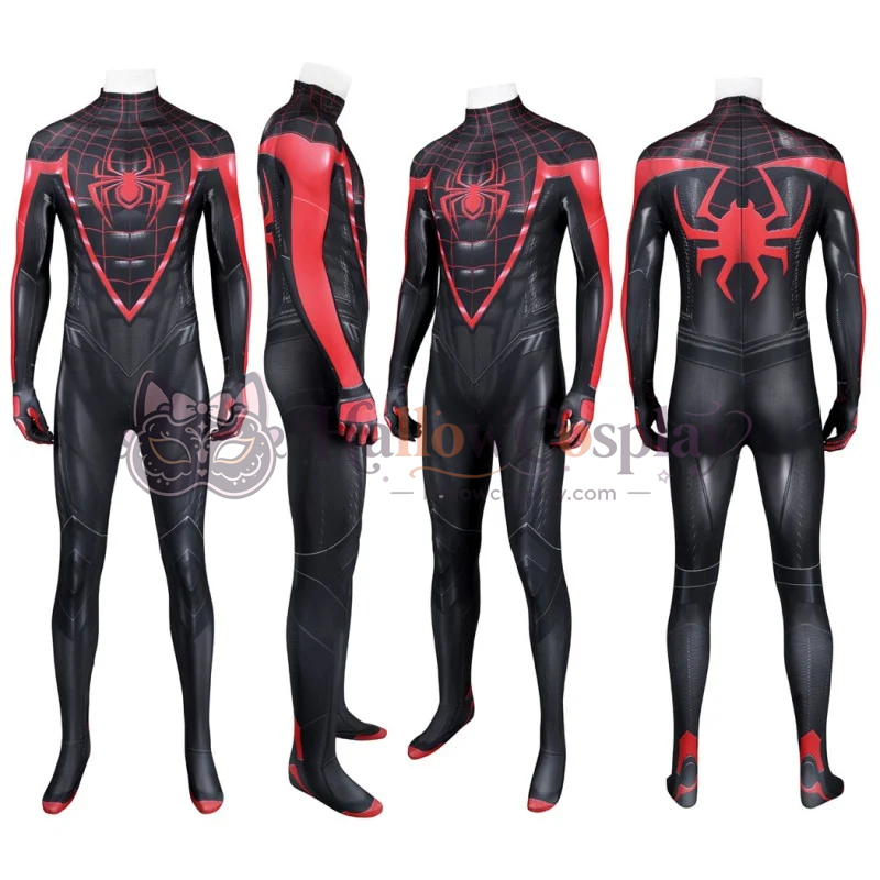 Miles Morales Suit Spider PS4 Cosplay Costumes Bodysuit - Image 10