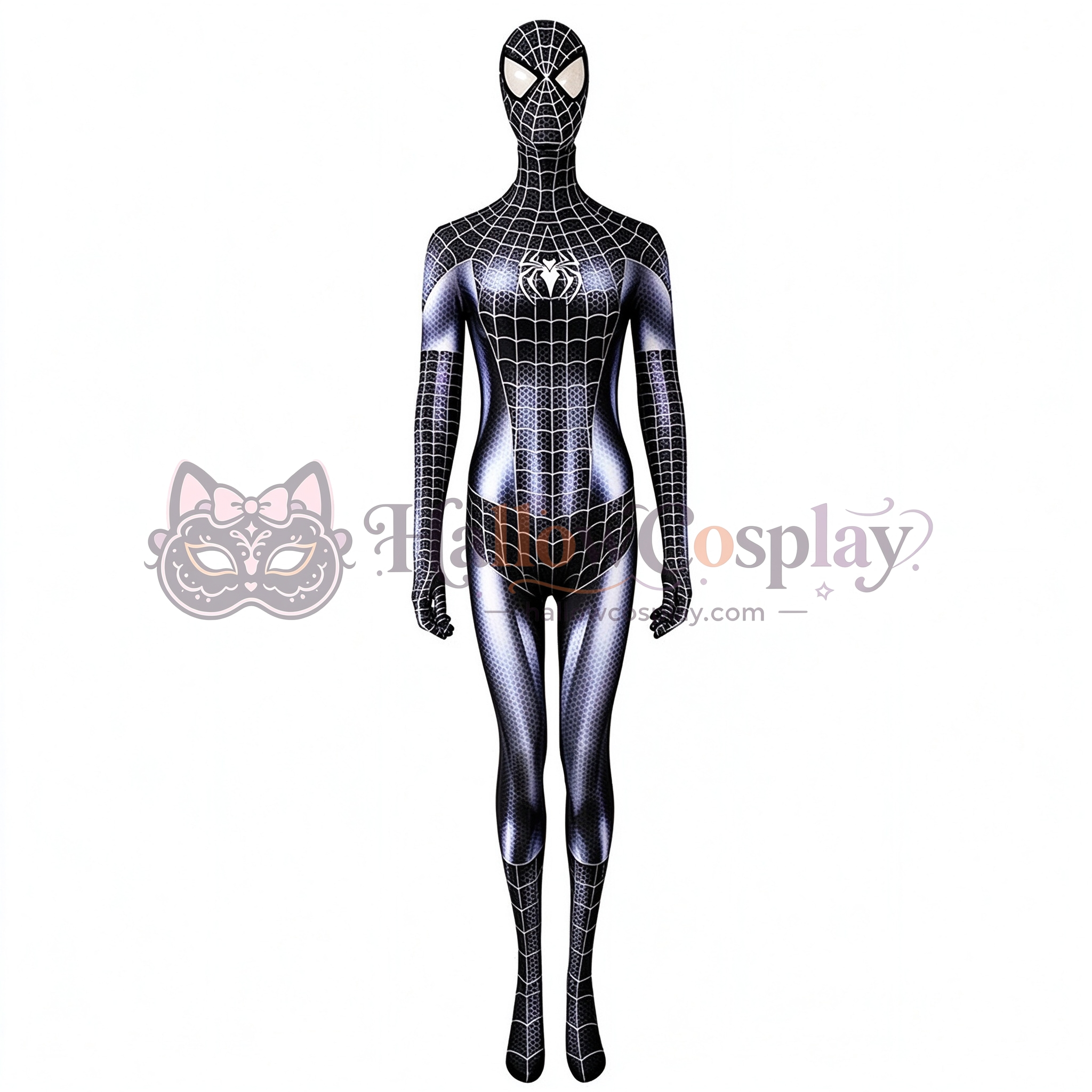 Spider Girls Jumpsuit Venom Black Cat Woman Cosplay Costume - Image 2