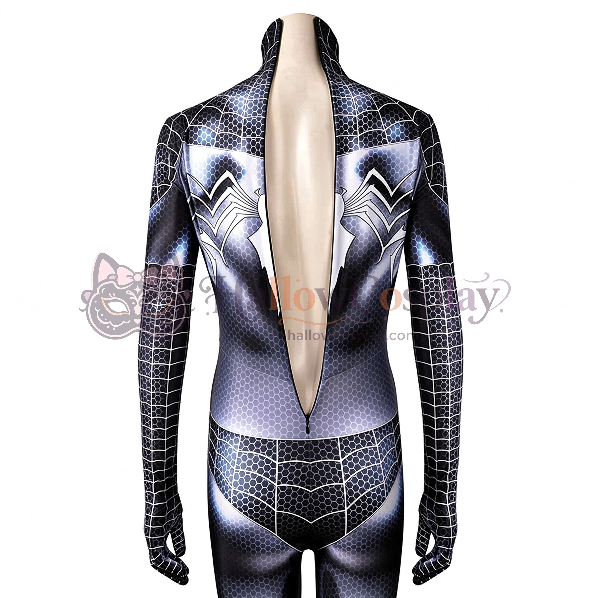 Spider Girls Jumpsuit Venom Black Cat Woman Cosplay Costume - Image 10