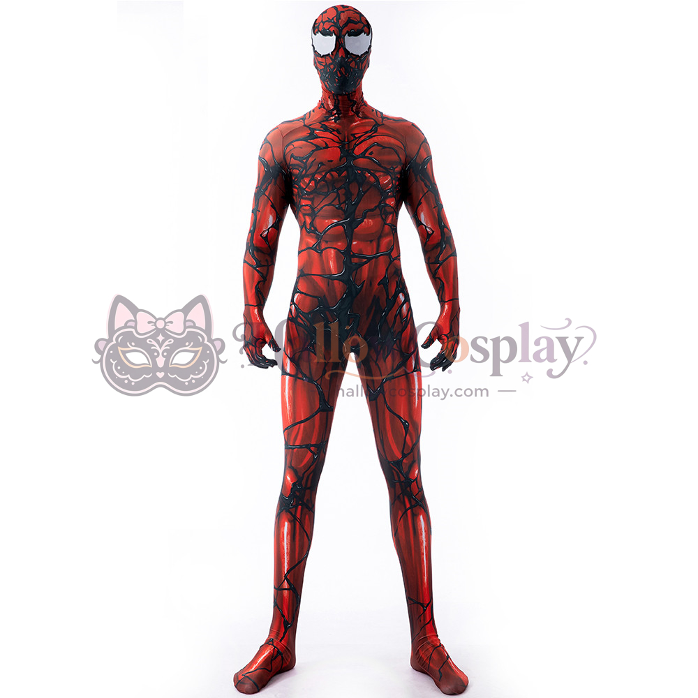Red Venom Symbiote Zentai Halloween Cosplay Bodysuit - Image 3