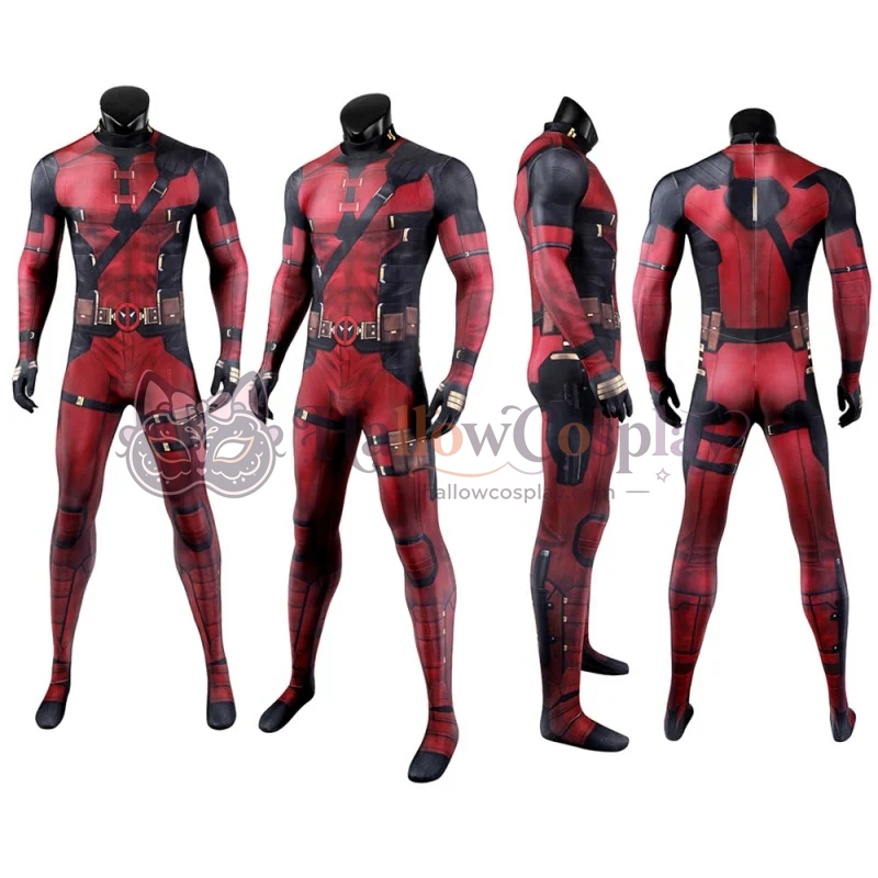Deadpool 3 Jumpsuit Wade Wilson Red Cosplay Costume - Image 4