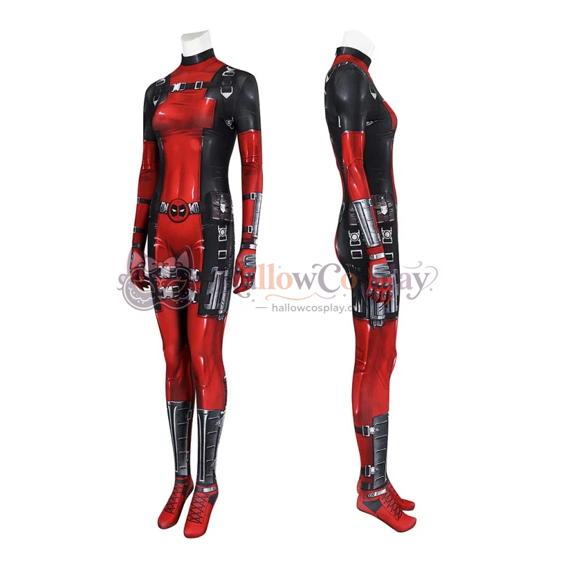 Female Lady Deadpool 3 Jumpsuit Wolverine Cosplay Costumes - Image 2