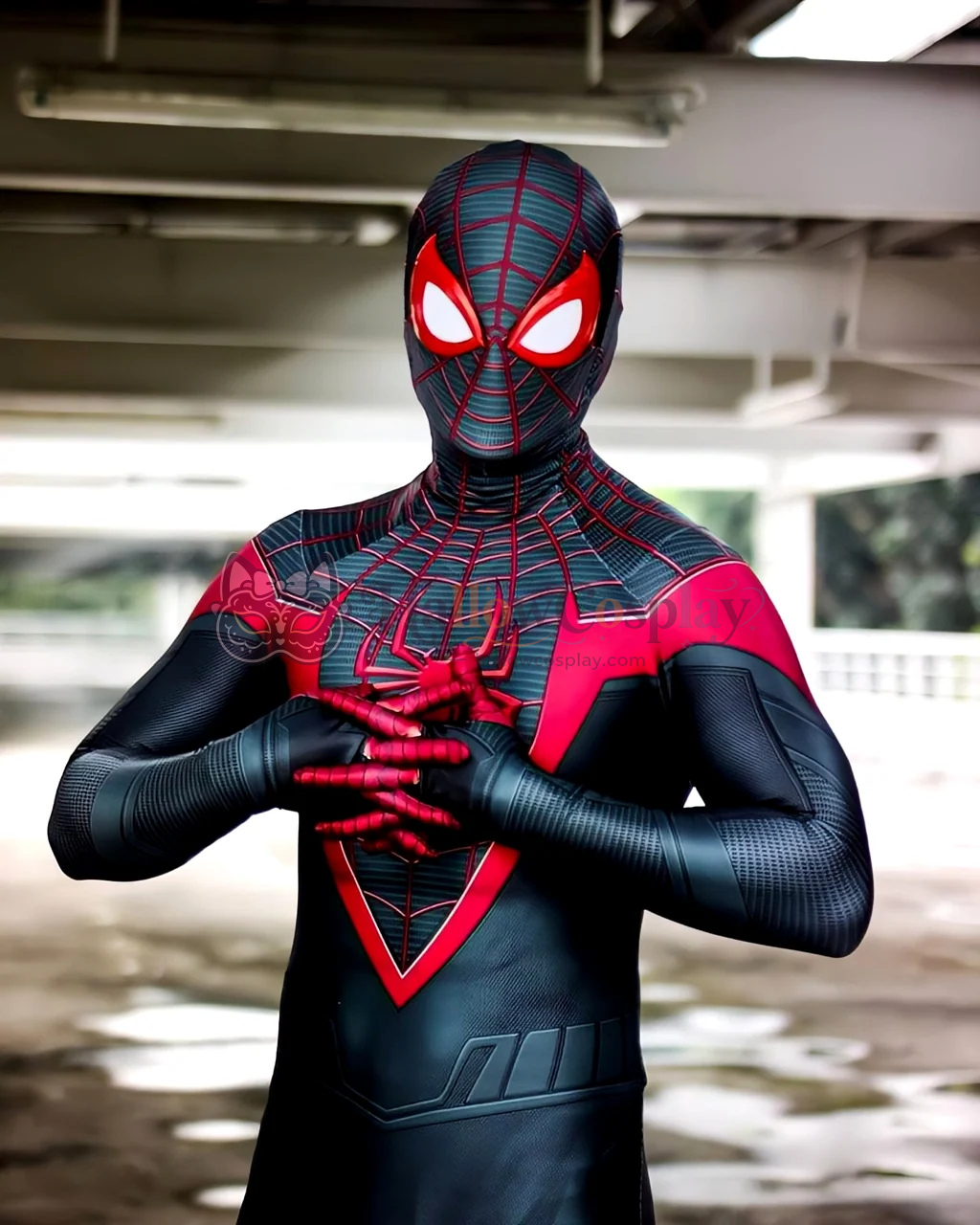 Miles Morales PS5 Spider Halloween Cosplay Bodysuit - Image 4