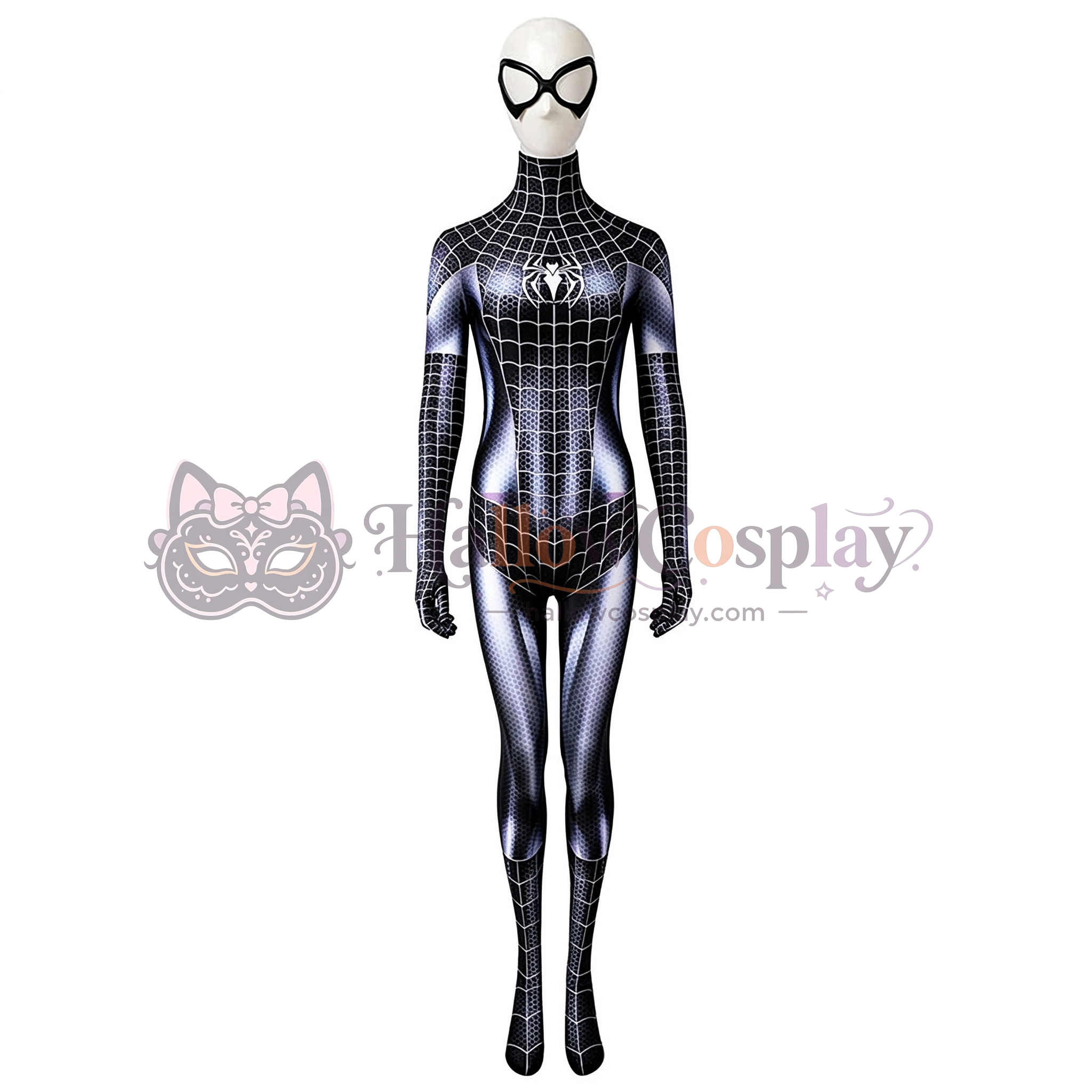 Spider Girls Jumpsuit Venom Black Cat Woman Cosplay Costume - Image 4