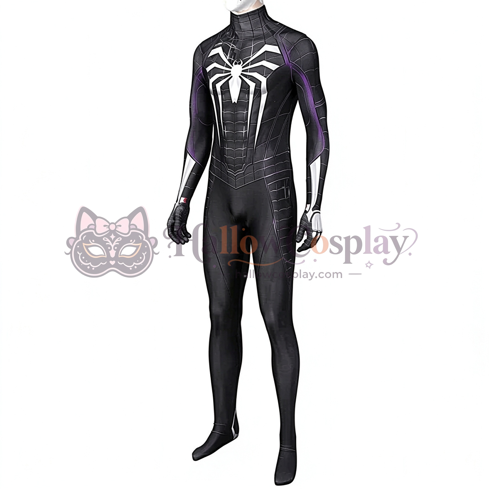 Spider Miles Morales Suit Venom Black Cosplay Costume - Image 4