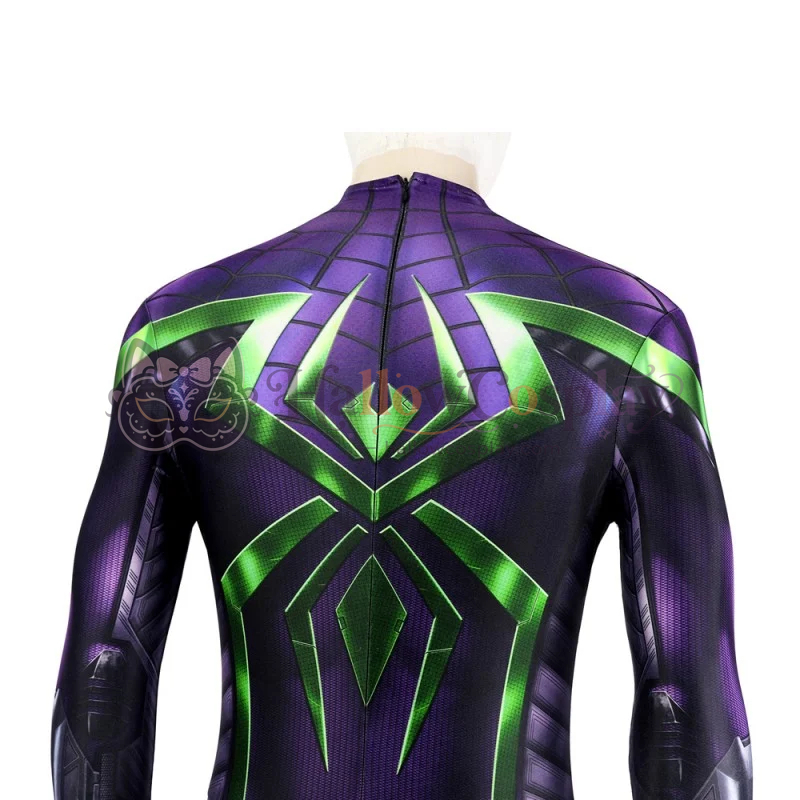 Spider Jumpsuit Miles Morales Purple Suit Cosplay Costume - Image 8