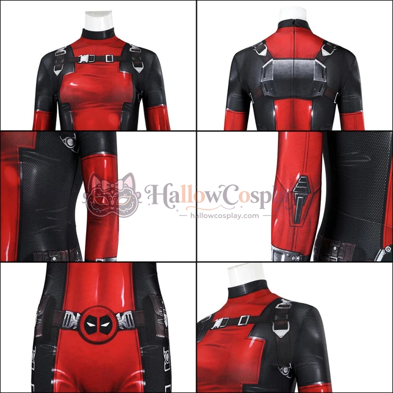 Female Lady Deadpool 3 Jumpsuit Wolverine Cosplay Costumes - Image 4