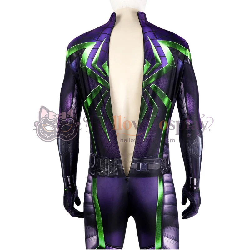 Spider Jumpsuit Miles Morales Purple Suit Cosplay Costume - Image 7