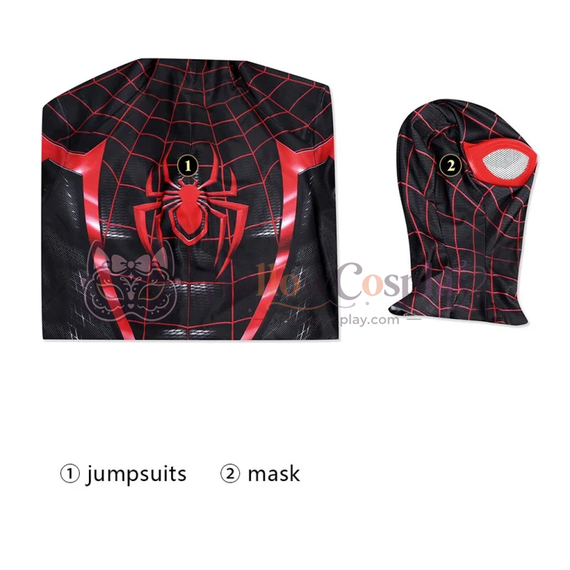 Miles Morales Suit Spider PS4 Cosplay Costumes Bodysuit - Image 6
