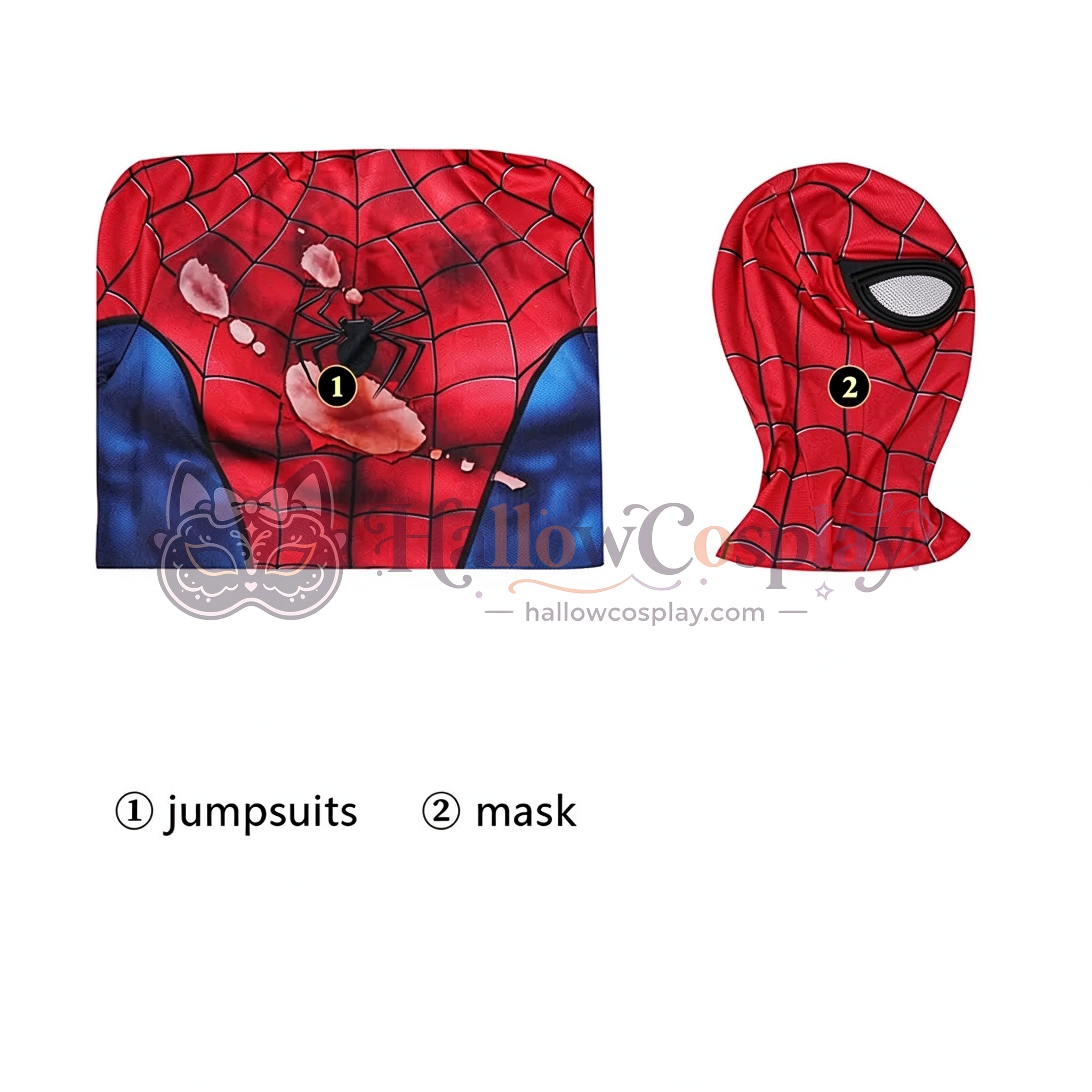 PS5 Classic Damaged Suit Spider Cosplay Costume - Image 5