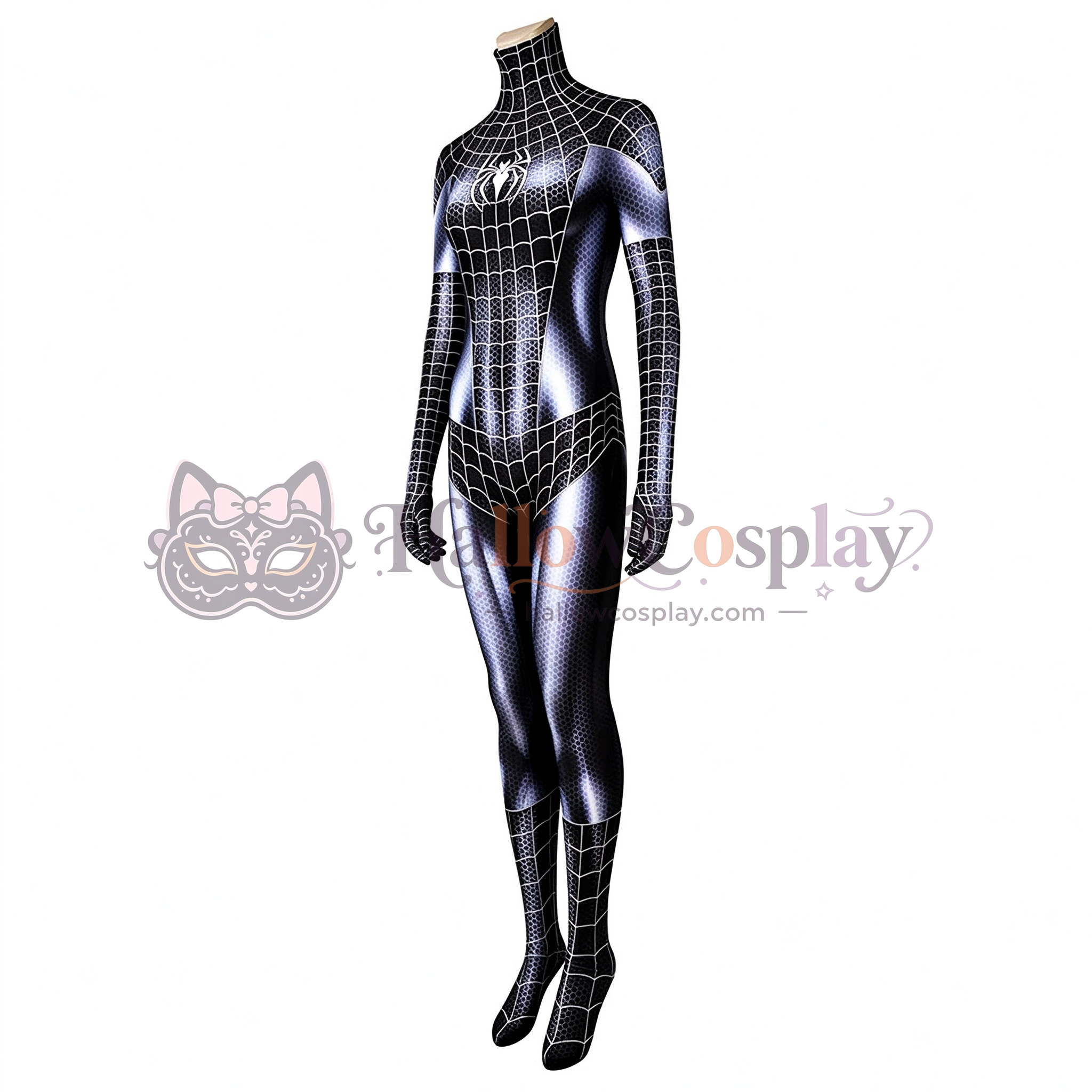 Spider Girls Jumpsuit Venom Black Cat Woman Cosplay Costume - Image 6