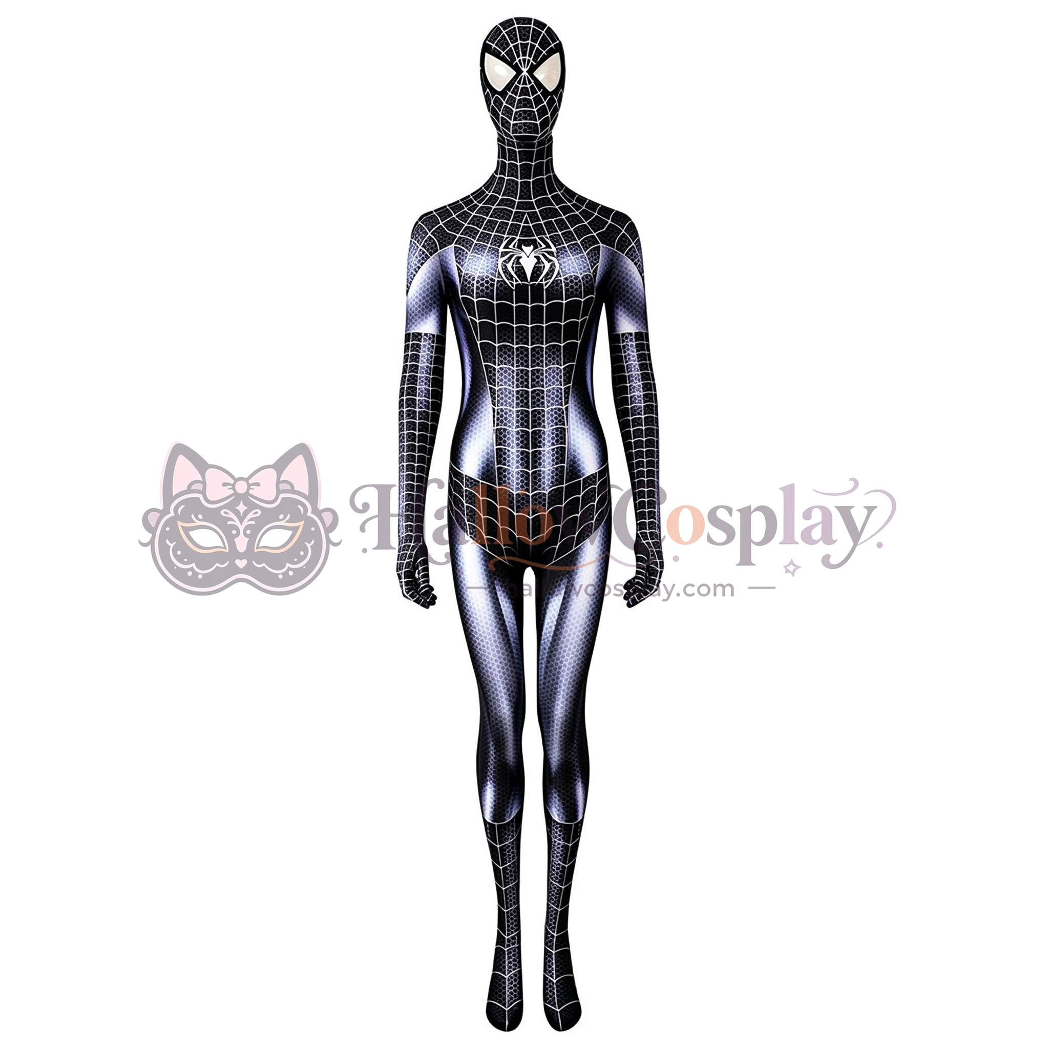 Spider Girls Jumpsuit Venom Black Cat Woman Cosplay Costume - Image 7