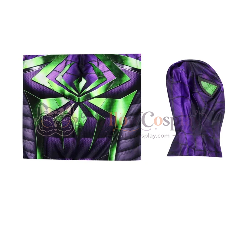 Spider Jumpsuit Miles Morales Purple Suit Cosplay Costume - Image 5