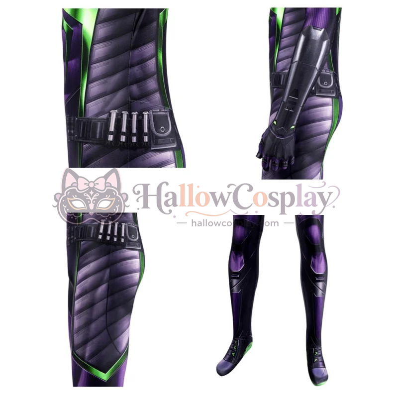 Spider Jumpsuit Miles Morales Purple Suit Cosplay Costume - Image 3