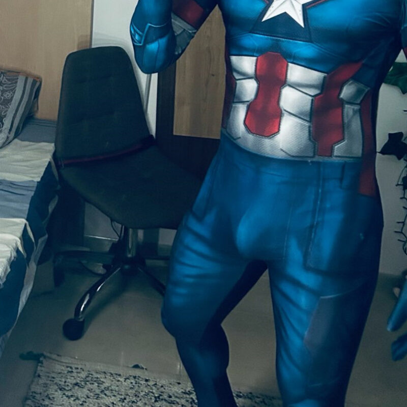Captain America Cosplay Zentai Halloween Bodysuit