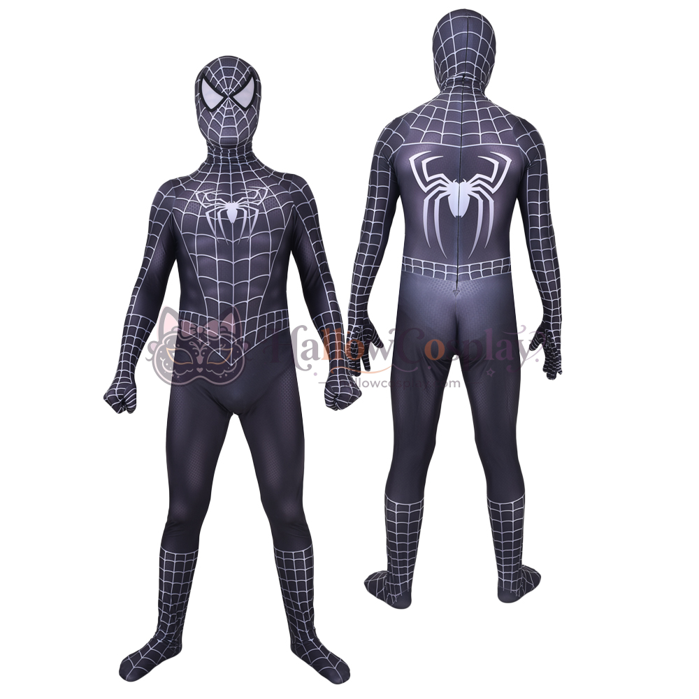 Black Raimi Symbiote Spider Halloween Cosplay Bodysuit - Image 2