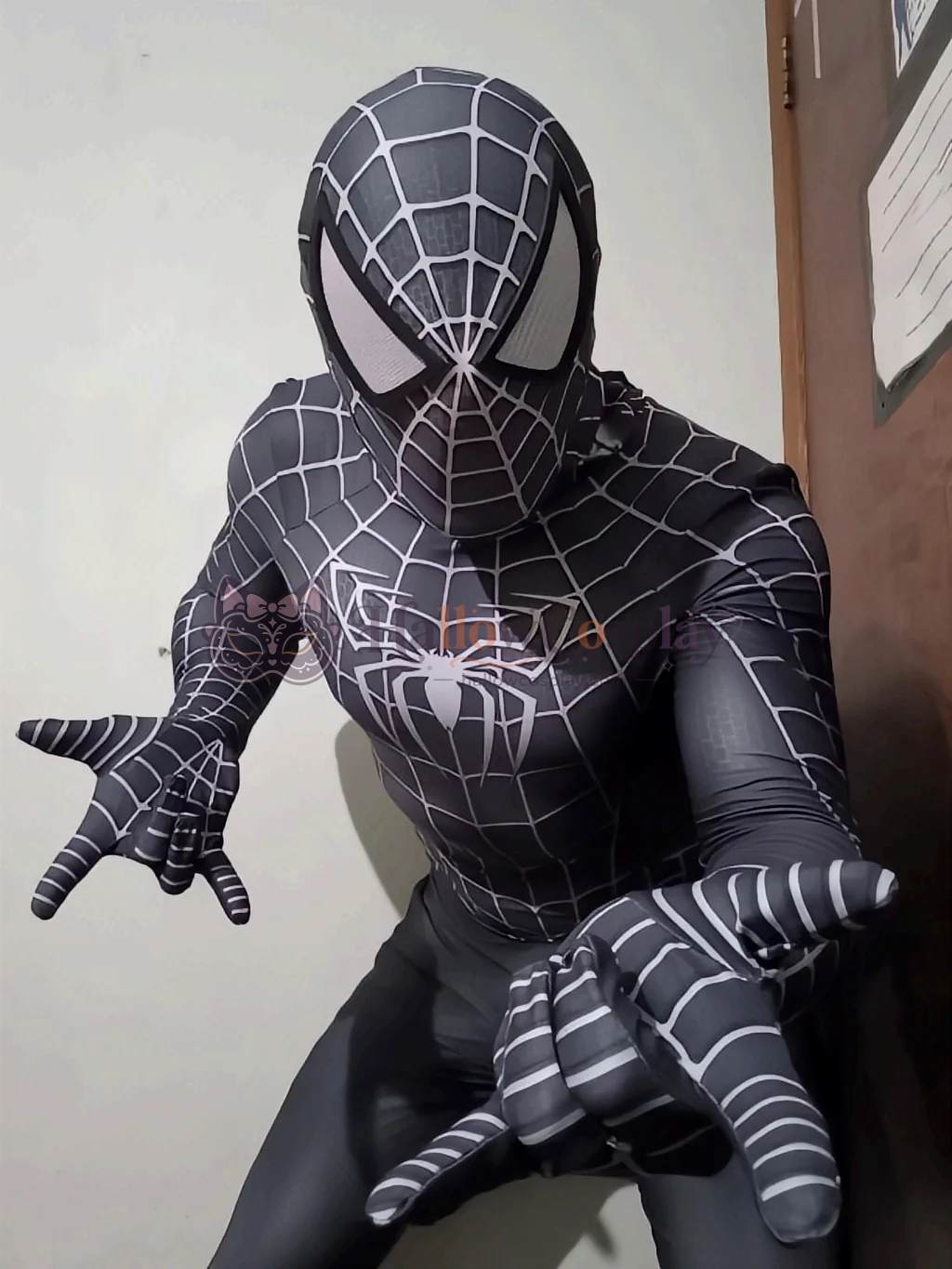 Black Raimi Symbiote Spider Halloween Cosplay Bodysuit - Image 6