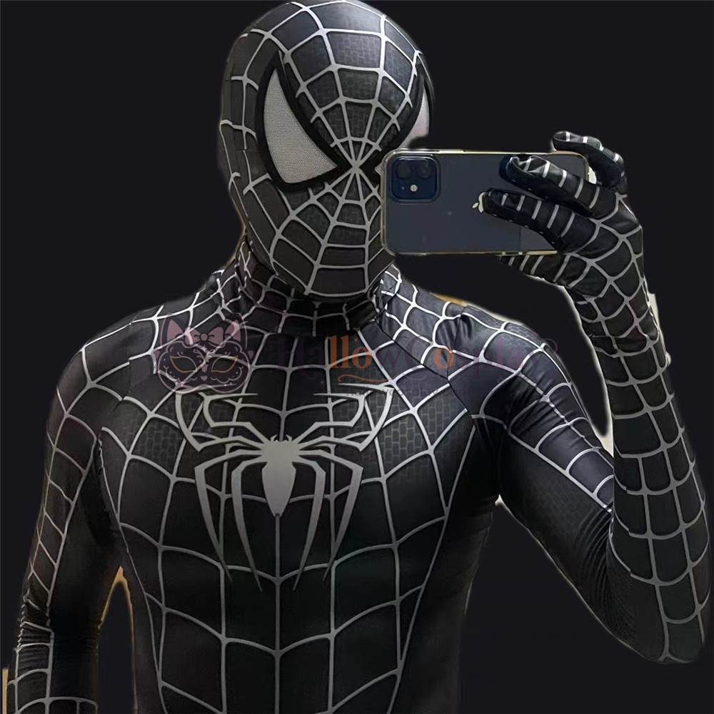 Black Raimi Symbiote Spider Halloween Cosplay Bodysuit - Image 5