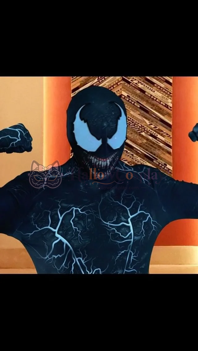 Venom Symbiote Spider Zentai Halloween Cosplay Bodysuit - Image 3