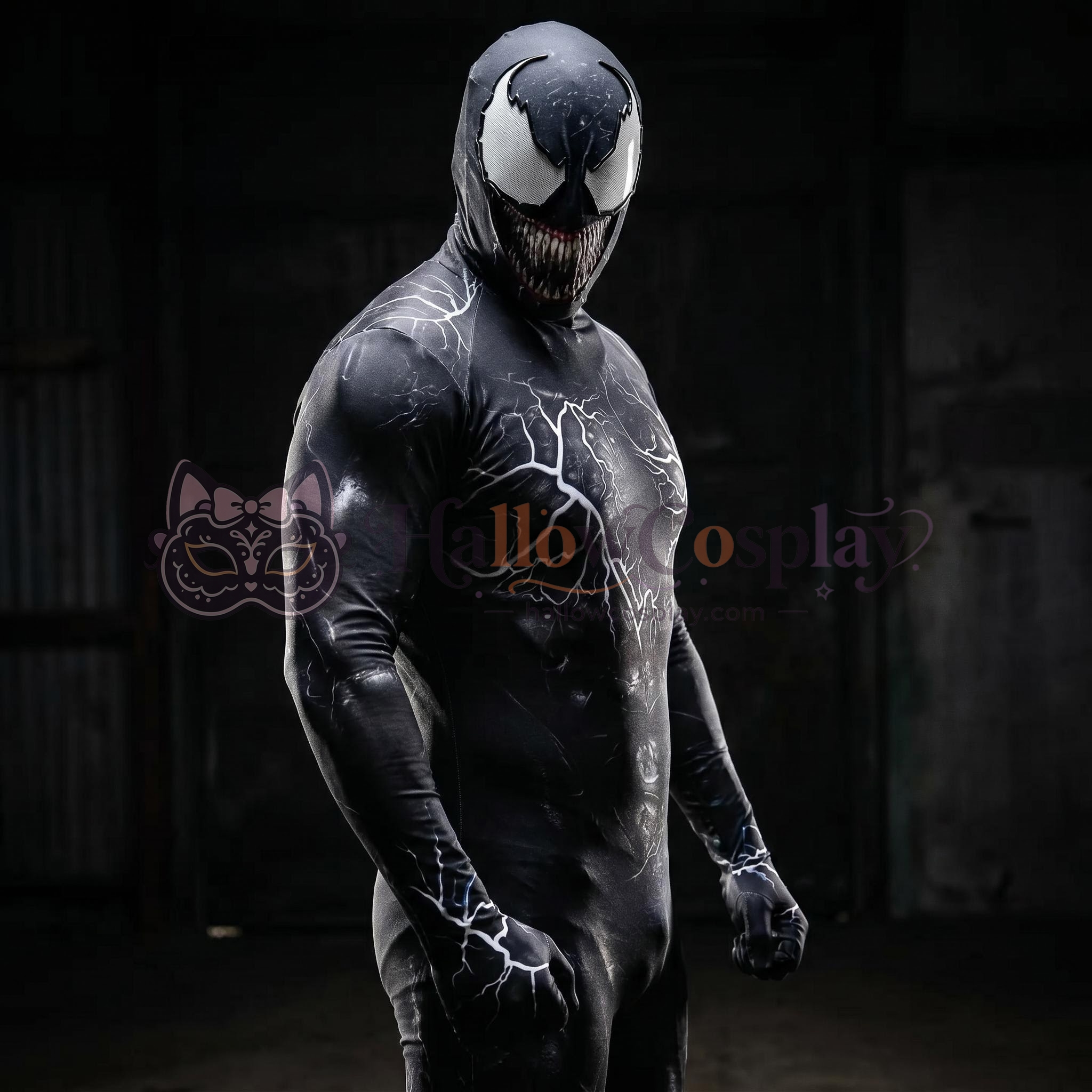 Venom Symbiote Spider Zentai Halloween Cosplay Bodysuit - Image 4