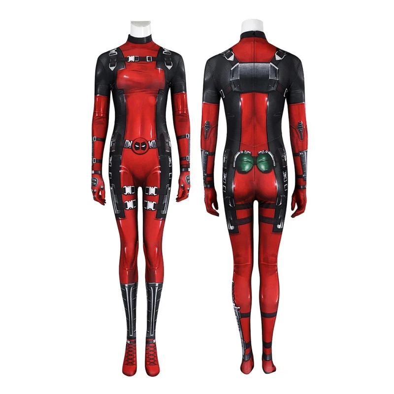 Female Lady Deadpool 3 Jumpsuit Wolverine Cosplay Costumes