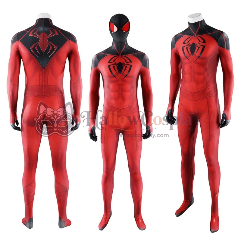 Scarlet Spider Cosplay Costume Printed Jumpsuit for Men - Image 9