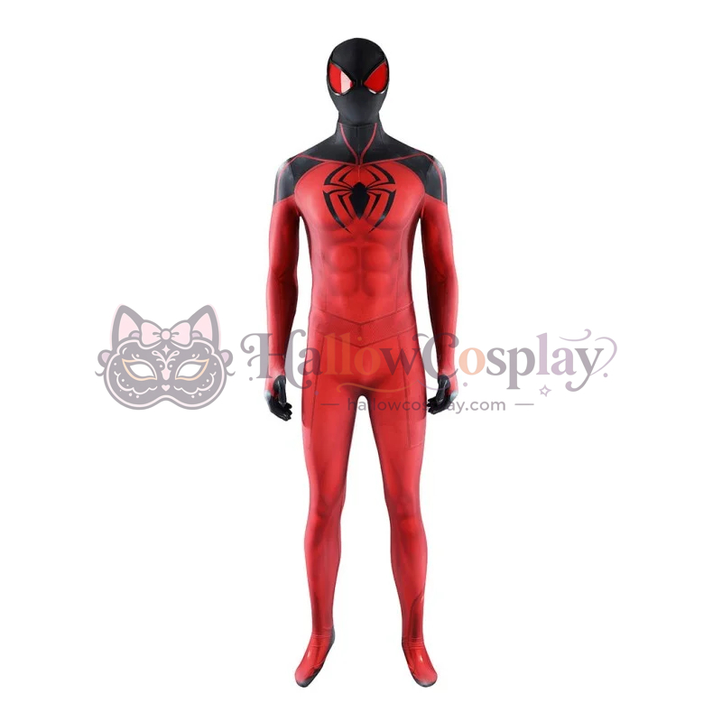 Scarlet Spider Cosplay Costume Printed Jumpsuit for Men - Image 8