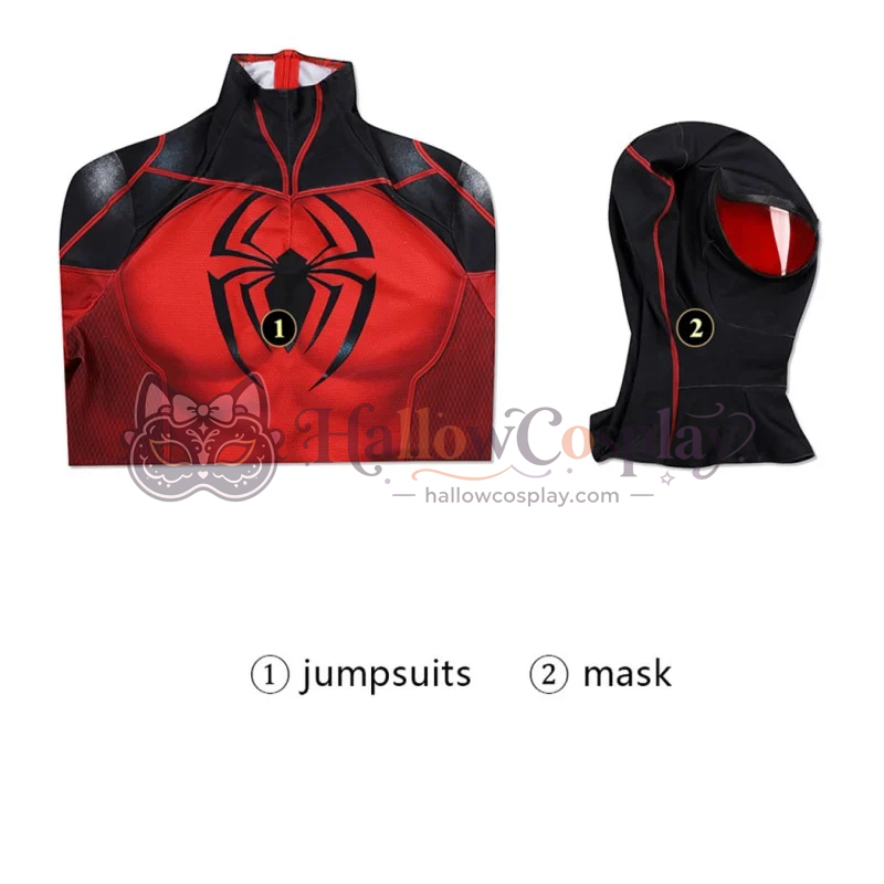 Scarlet Spider Cosplay Costume Printed Jumpsuit for Men - Image 2